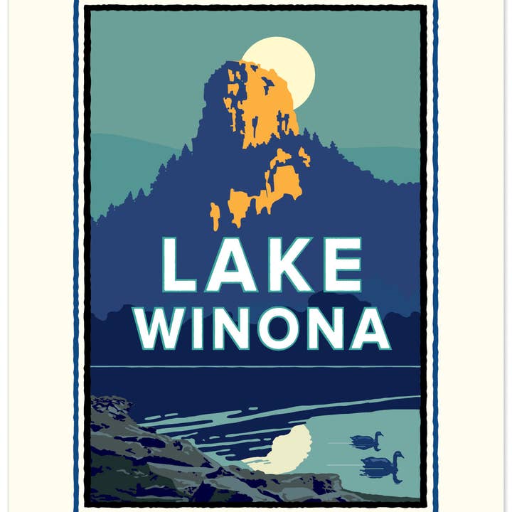 Landmark MN | Lake Winona Art Print for wholesale by Legendary Landmark Art Prints