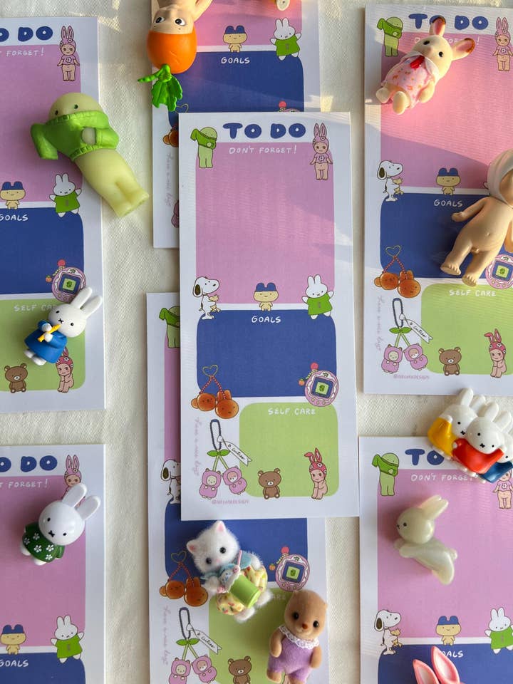 Cute to do note pad for wholesale by Nessakdesign