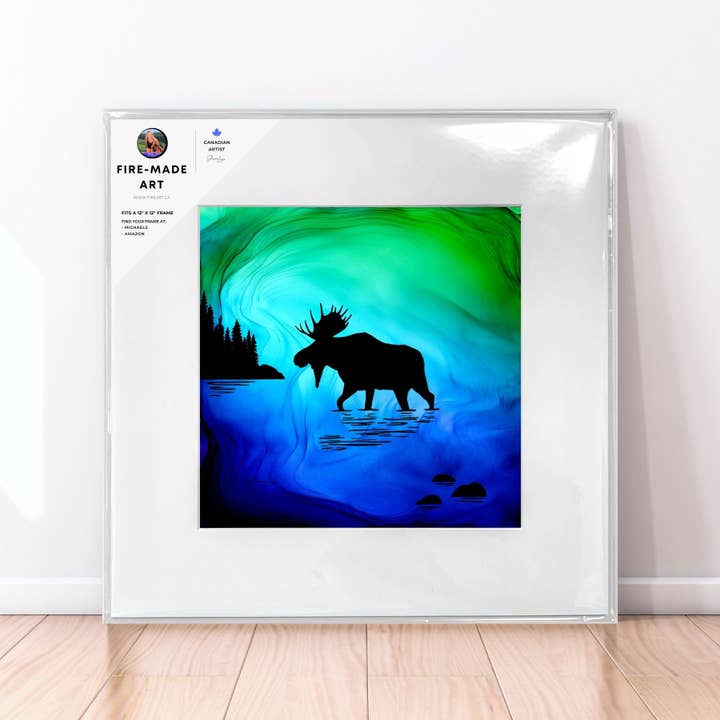 Elg i tågen | Fire-made Art Moose for engroshandel hos Fire-Made Art
