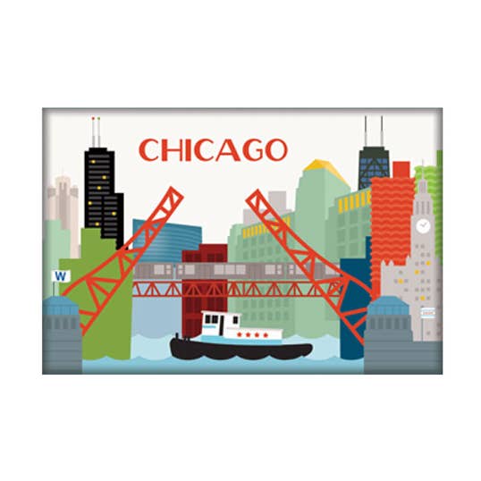 Chicago Skyline Magnet för wholesale av THE FOUND