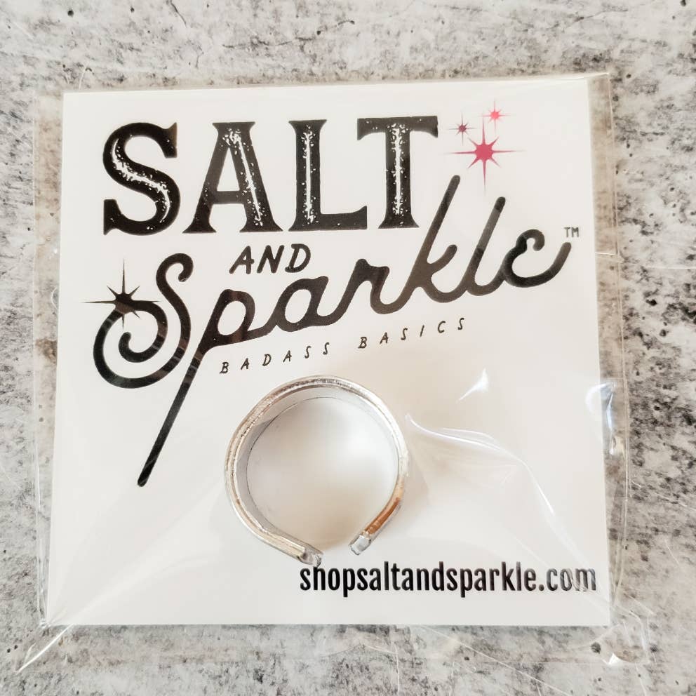 Salt and Sparkle - Wholesale Band/Stacked Ring - Moon Phases Celestial Silver Ring8