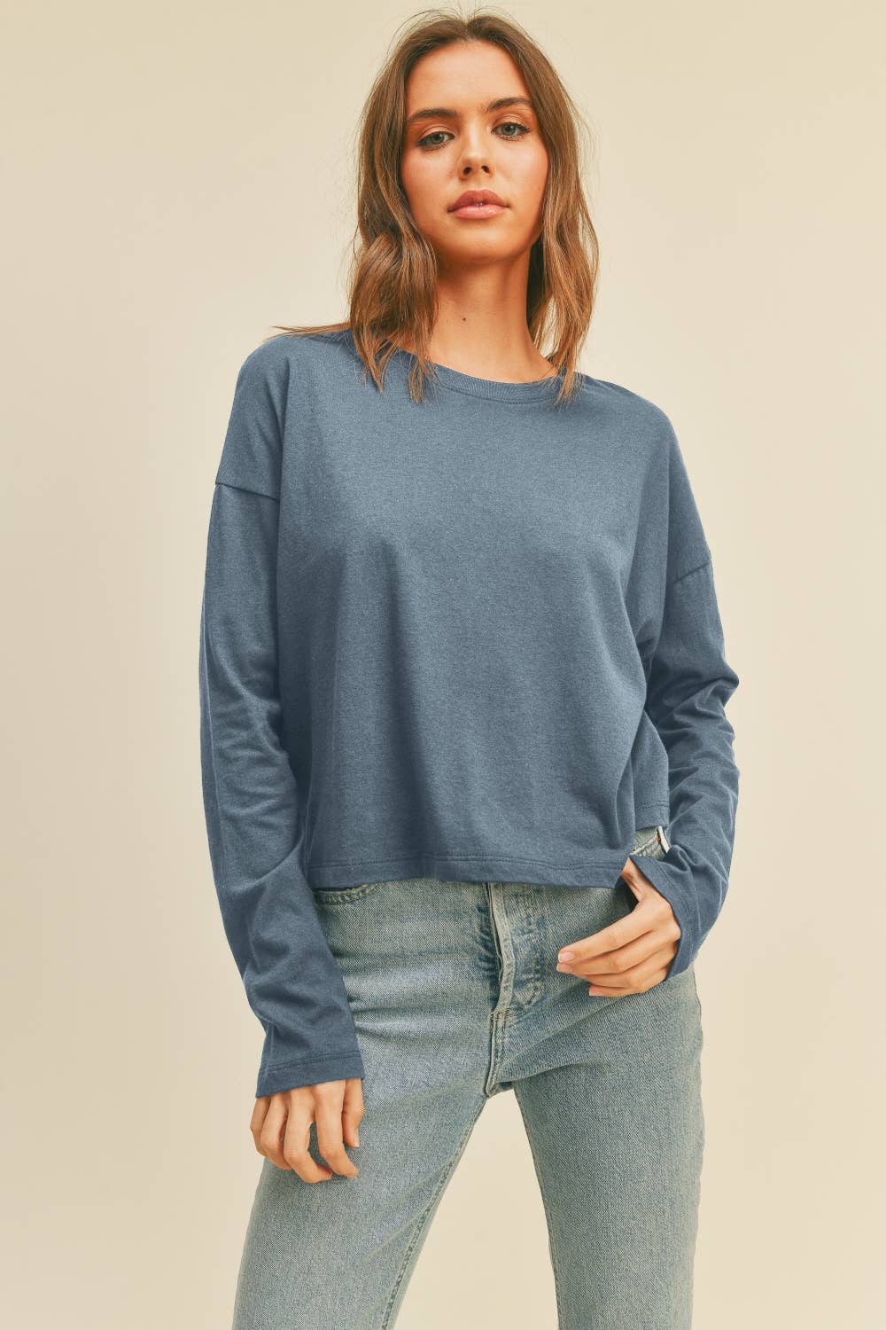 Honestee - Wholesale T-Shirt - Women's - Blank Long Sleeve T-Shirt26