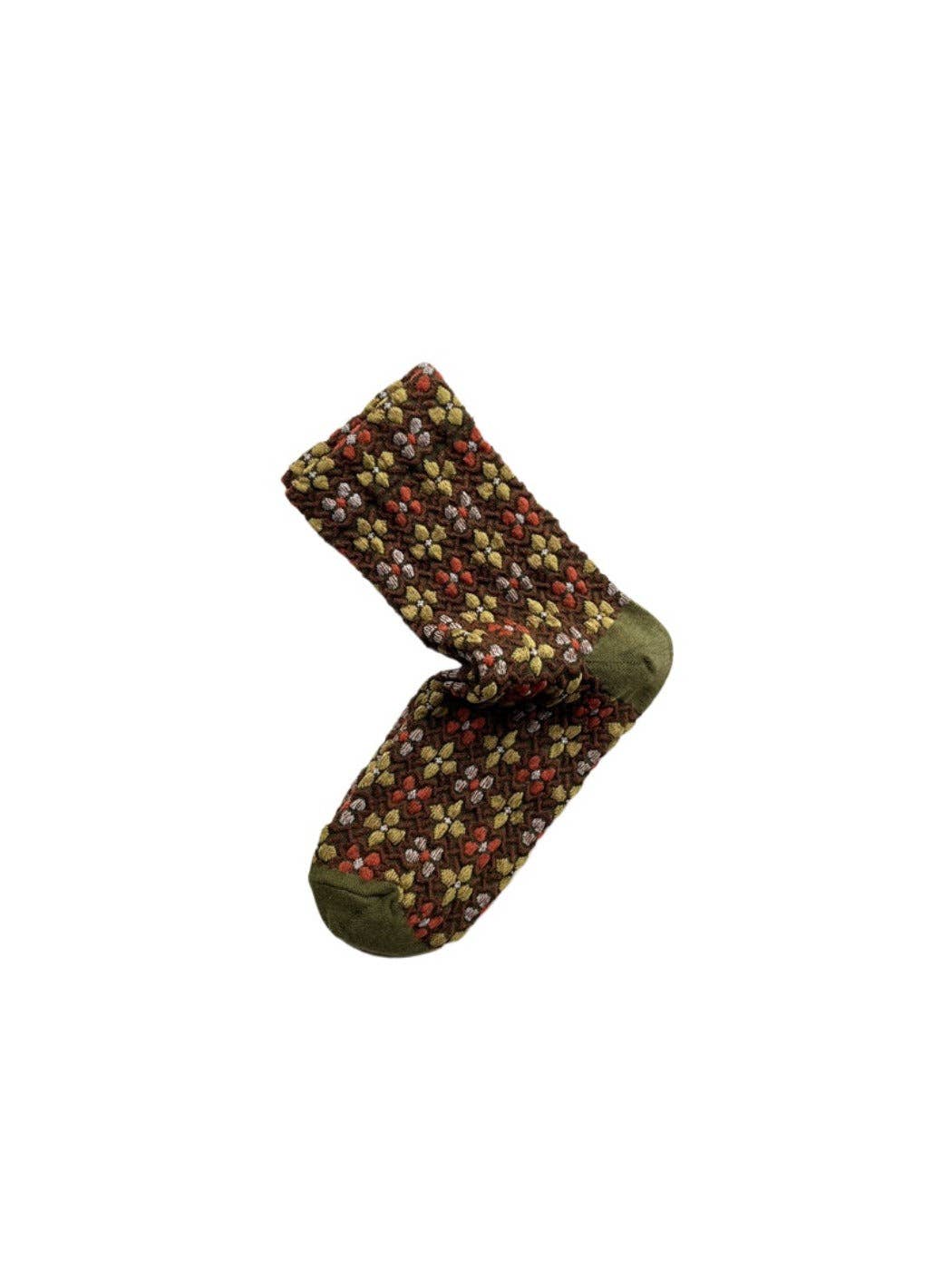 Funkyrel® Atzbranding Limited - Wholesale Socks - Women's - Rufia - Floral Embossed Retro Style Socks16