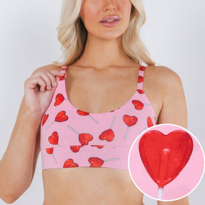 The Suckered In | Heart Lollipop Boob Hammock™ Scoop Bralette for wholesale by Shinesty, Inc