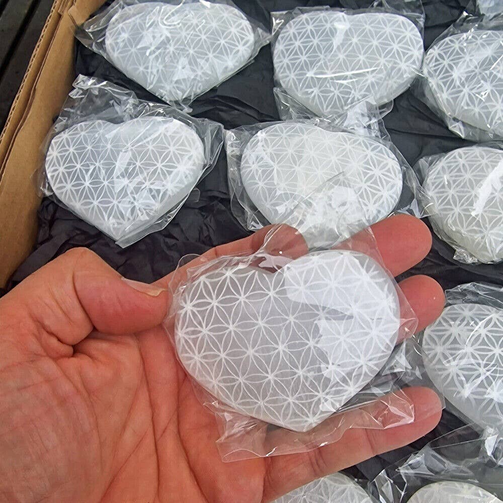 Shamans Crystal – wholesale Spiritual stone/crystal – Selenite Heart Stones, Selenite Heart Shape Stones Selenite1