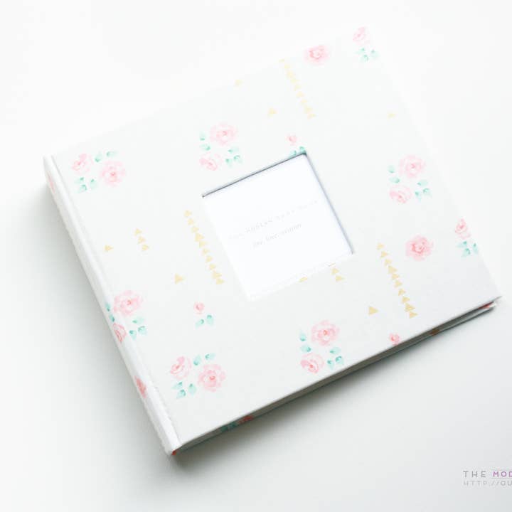 Álbum de recuerdos rosa pálida con oro | álbum de recuerdos para venta al por mayor de Oalalax Bebe