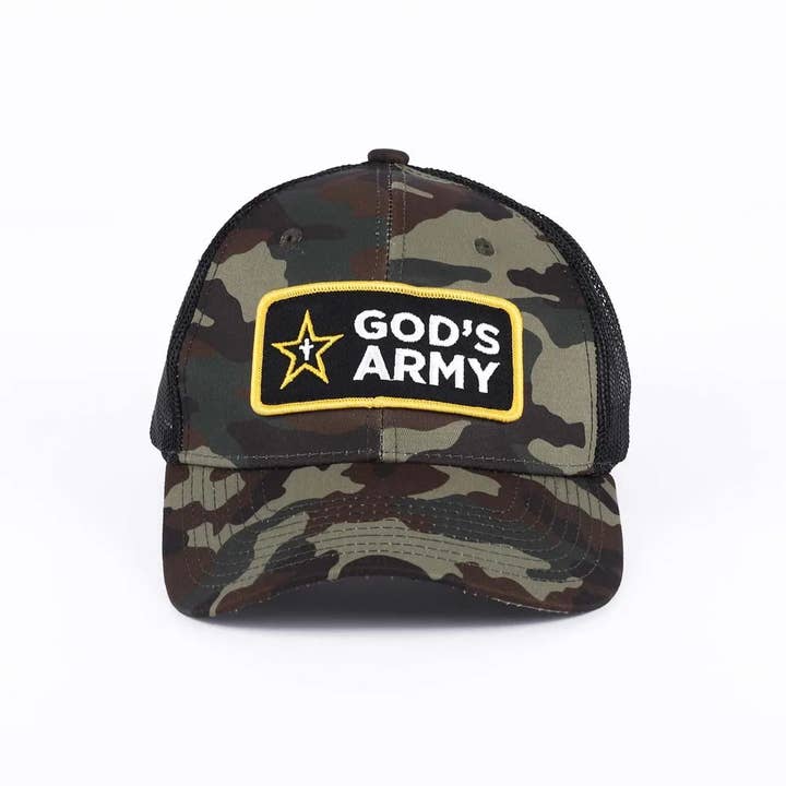 Swanson Christian Products - Wholesale Trucker Hat - Unisex - Hat - Camo - God's Army
