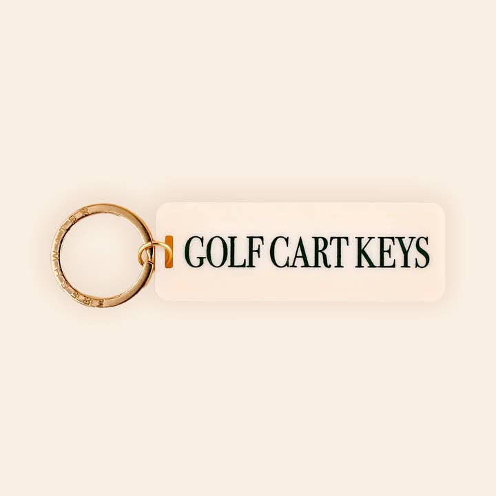 Freshwater Curated Goods - Wholesale Keychain - Unisex - Golf Cart Keys Rectangle Keychain1