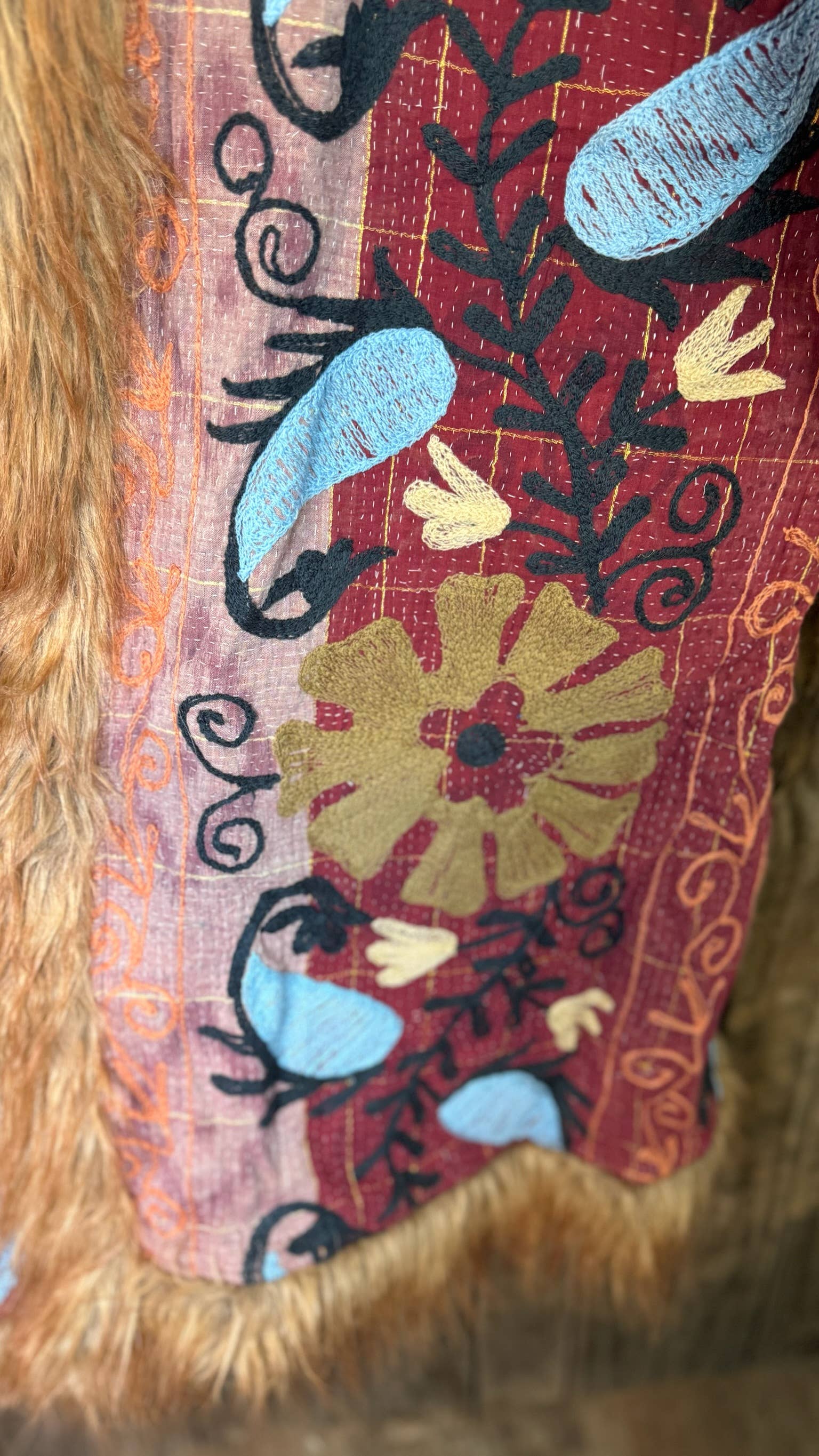 Wylder Trading Company - Wholesale Fur/Faux Fur Coat - Women's - Canyon Bloom Coat 027 (Long-Length) | Penny Lane Style Boho6