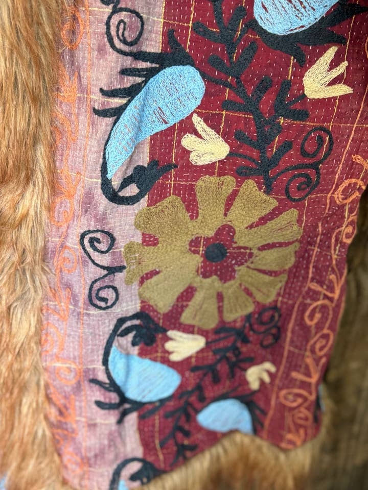 Wylder Trading Company - Wholesale Fur/Faux Fur Coat - Women's - Canyon Bloom Coat 027 (Long-Length) | Penny Lane Style Boho6