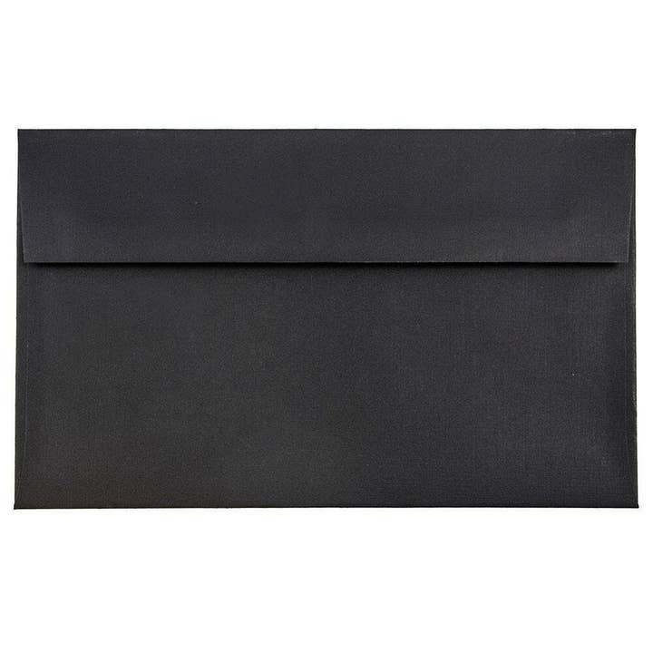 A10 Invitation Envelopes, 6 x 9.5, Black Linen, 1000 for wholesale by JAM PAPER