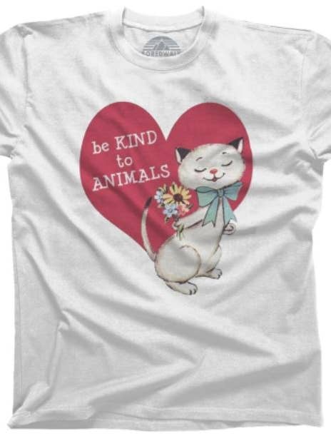 Men's Be Kind To Animals T-Shirt for wholesale by Boredwalk