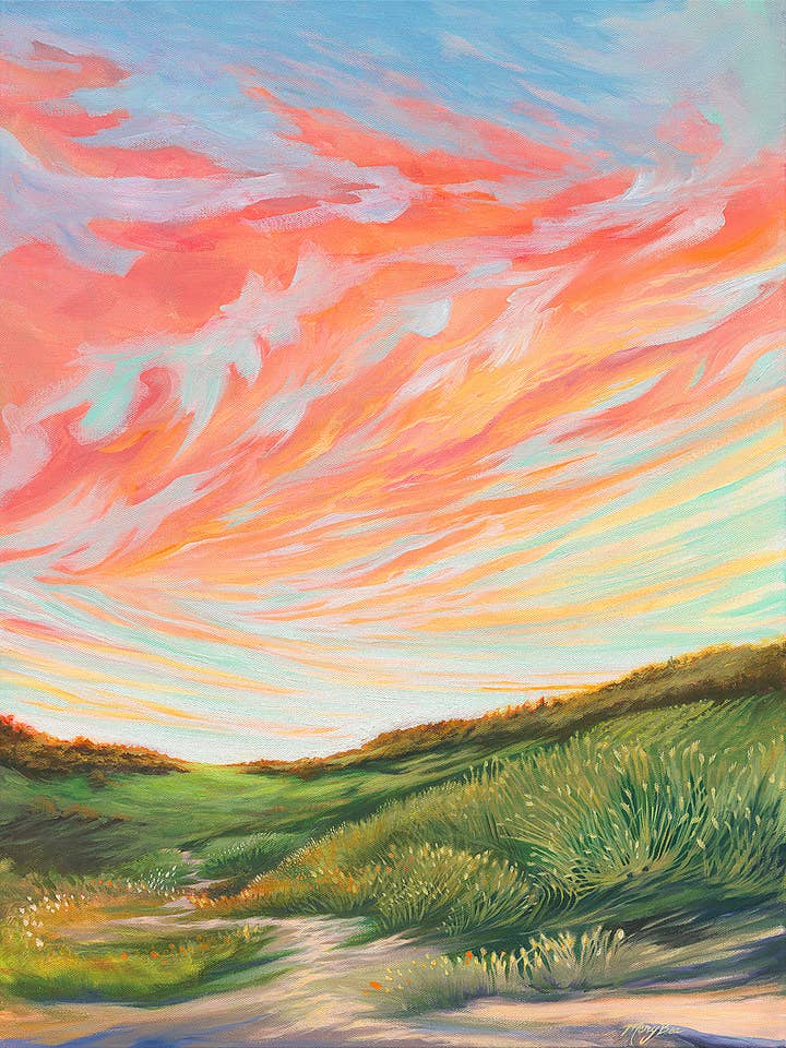 "Sunup Stroll" Notecard for wholesale by Mary Bea Art