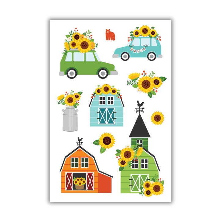 Fleurs de ferme pour la vente par Four Bears Sticker Club