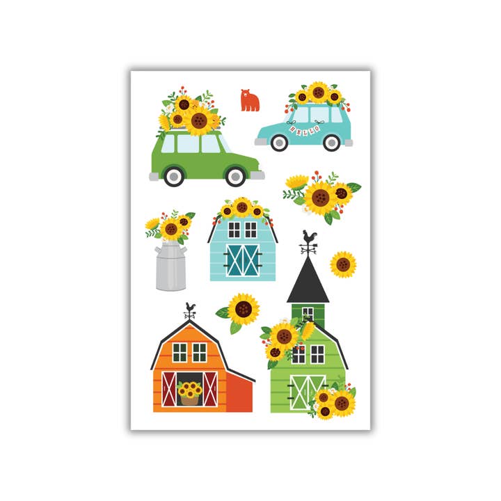 Farmhouse Flowers for wholesale by Four Bears Sticker Club