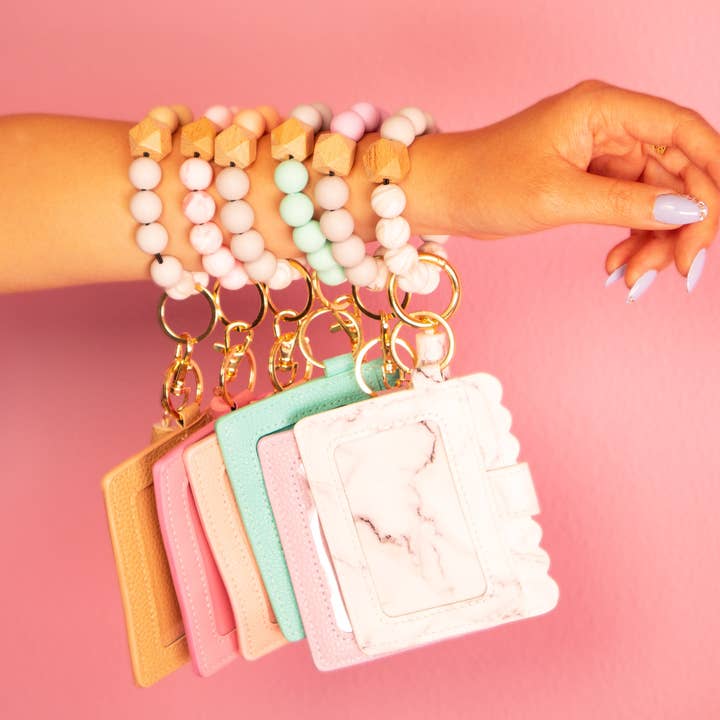 Beaded Bracelet Card Holder with Tassel Set - 12pc for wholesale by Bewaltz