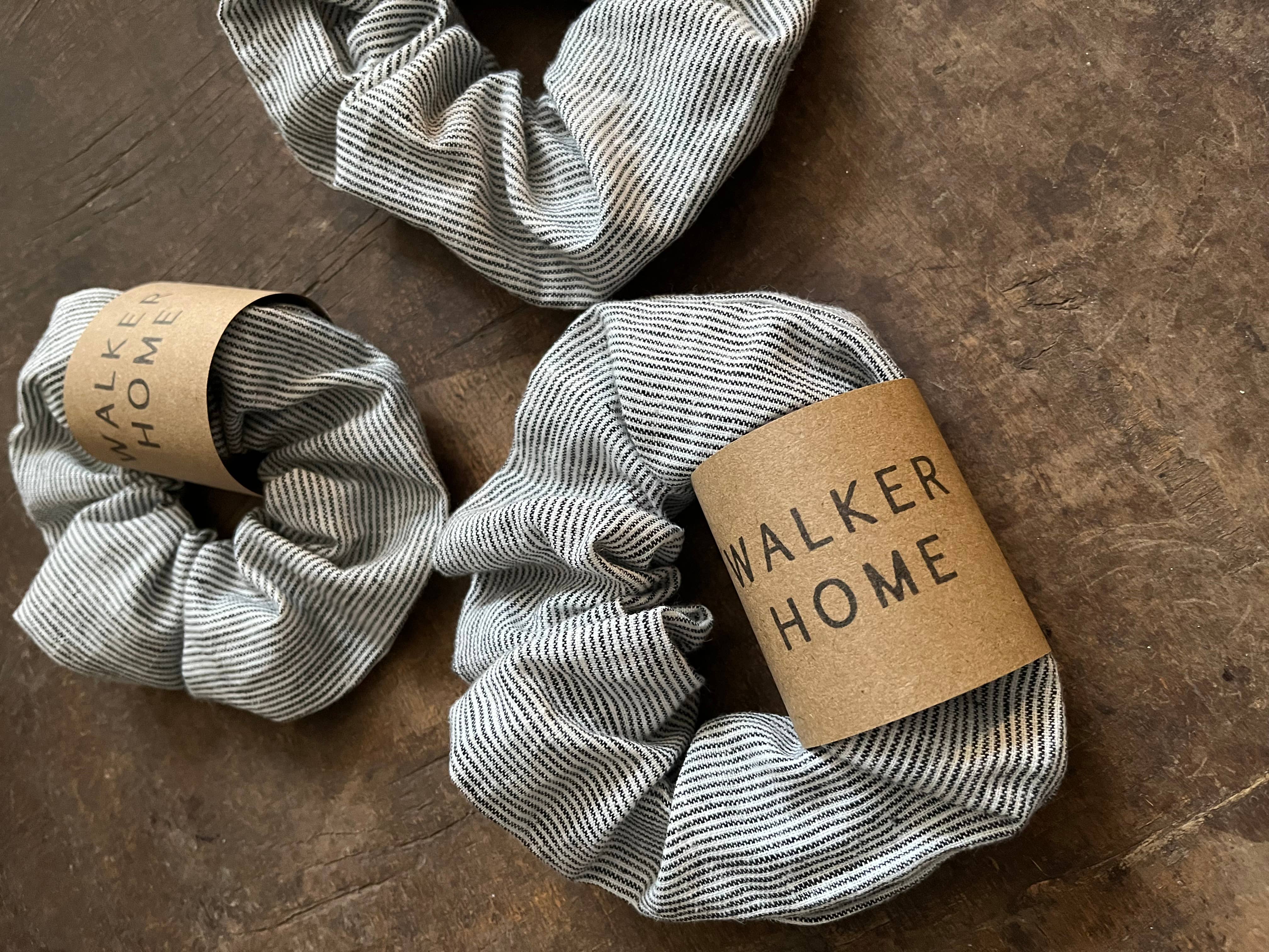 Walker Home – wholesale Scrunchie - Women’s – Scrunchie - Single - Linen Stripe Fabric2