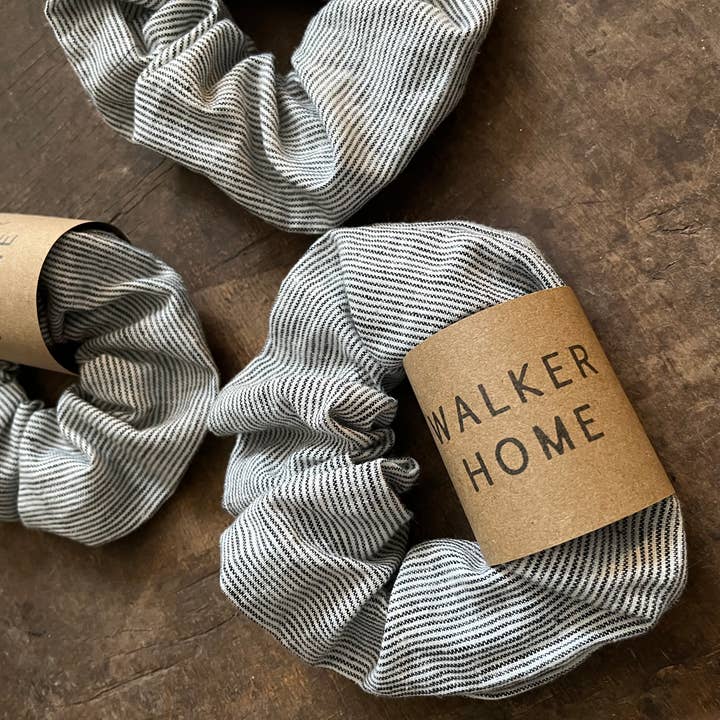 Walker Home – wholesale Scrunchie - Women’s – Scrunchie - Single - Linen Stripe Fabric2