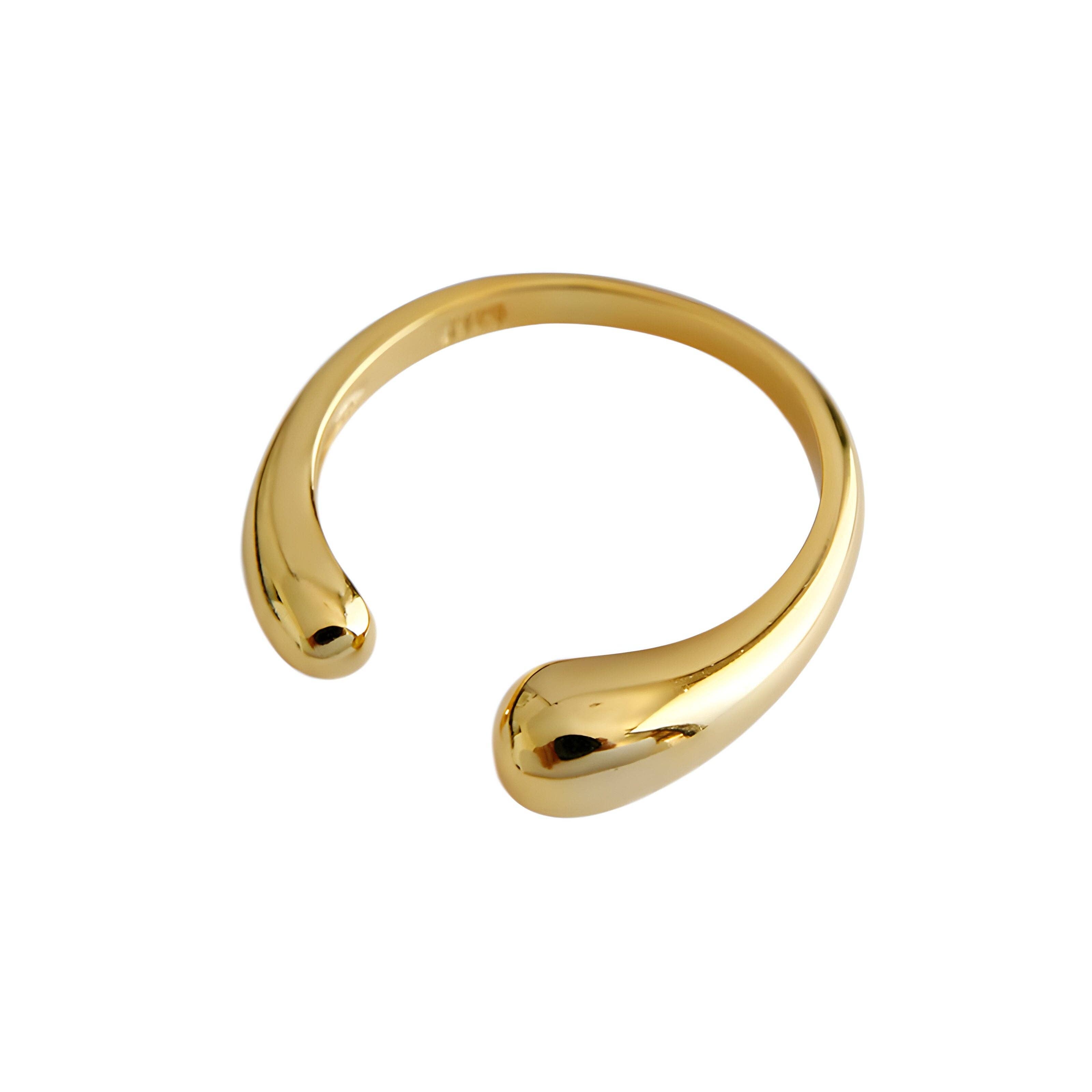 Gold Trip – wholesale Band/stacked ring – Open Drop Ring1