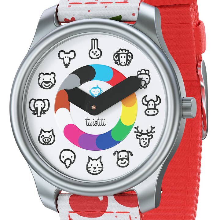 Twistiti Animal Watch - Cherry strap - kids 3+ for wholesale by Twistiti