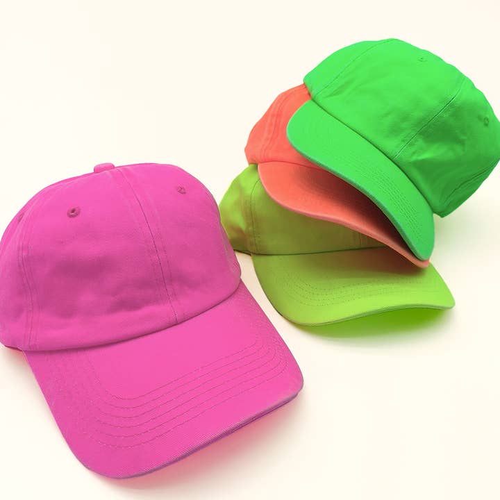 ACCITY - Wholesale Baseball Cap - Women's - Parent-Child Neon Baseball Cap - Soft Brim Sun Hat CWAH122219