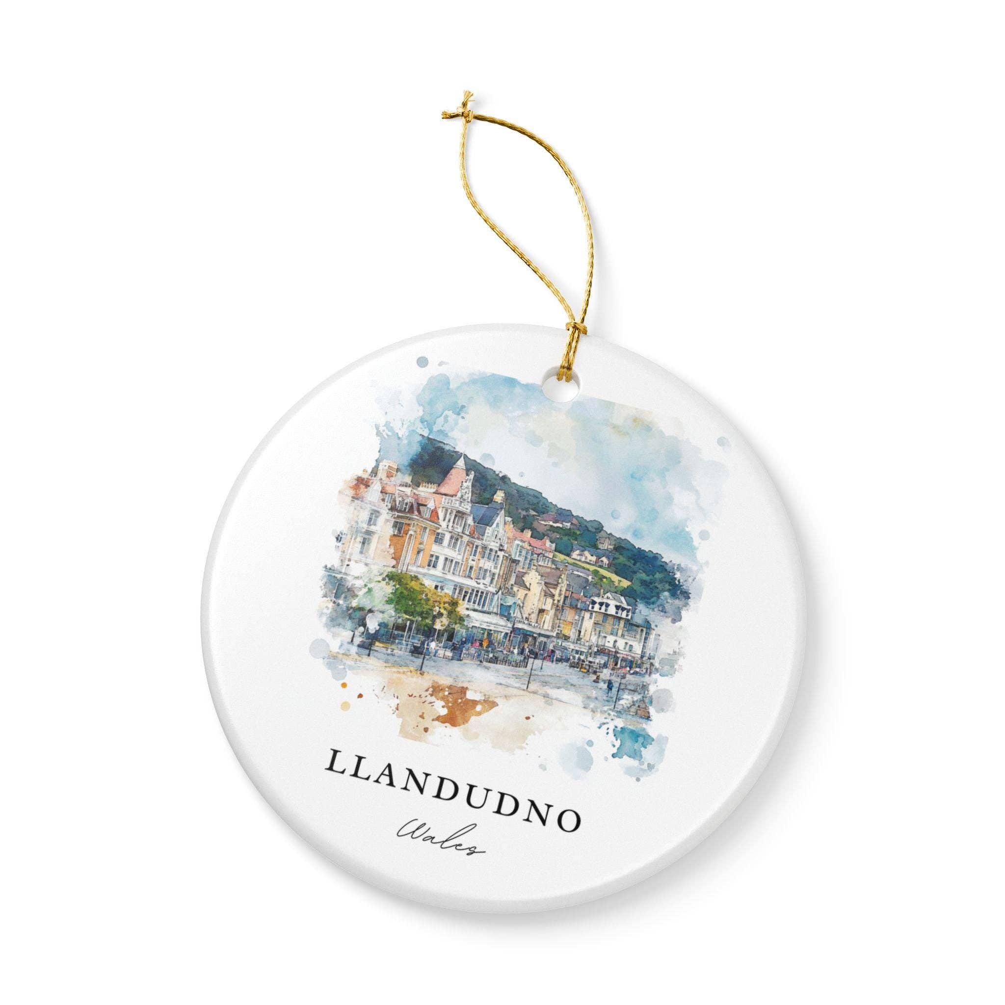 Premium Travel Art - Wholesale Ornament - Llandudno Ornament: Unique Llandudno Souvenir, Wales Xmas Decor, and Authentic Wales Gift3