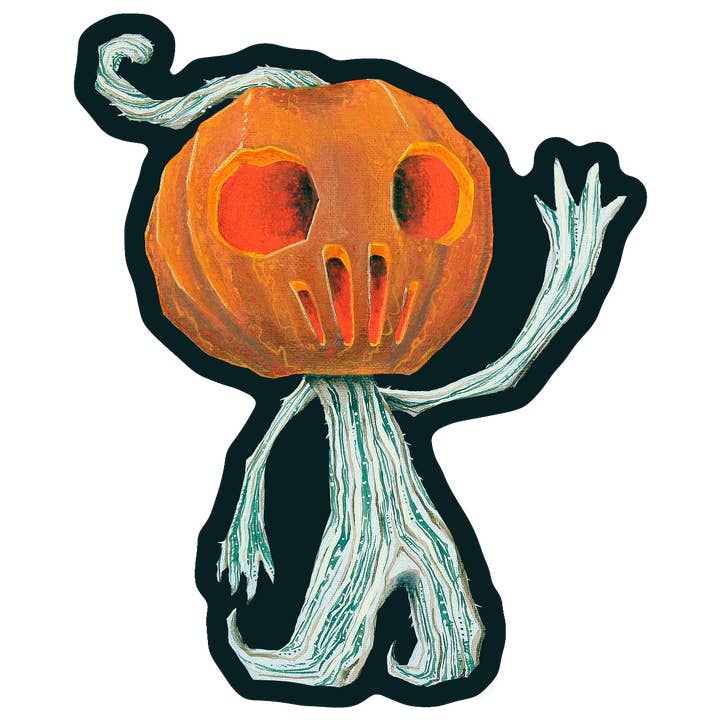 Autocollant Pumpkid pour la vente par The Spooky Dinosaur