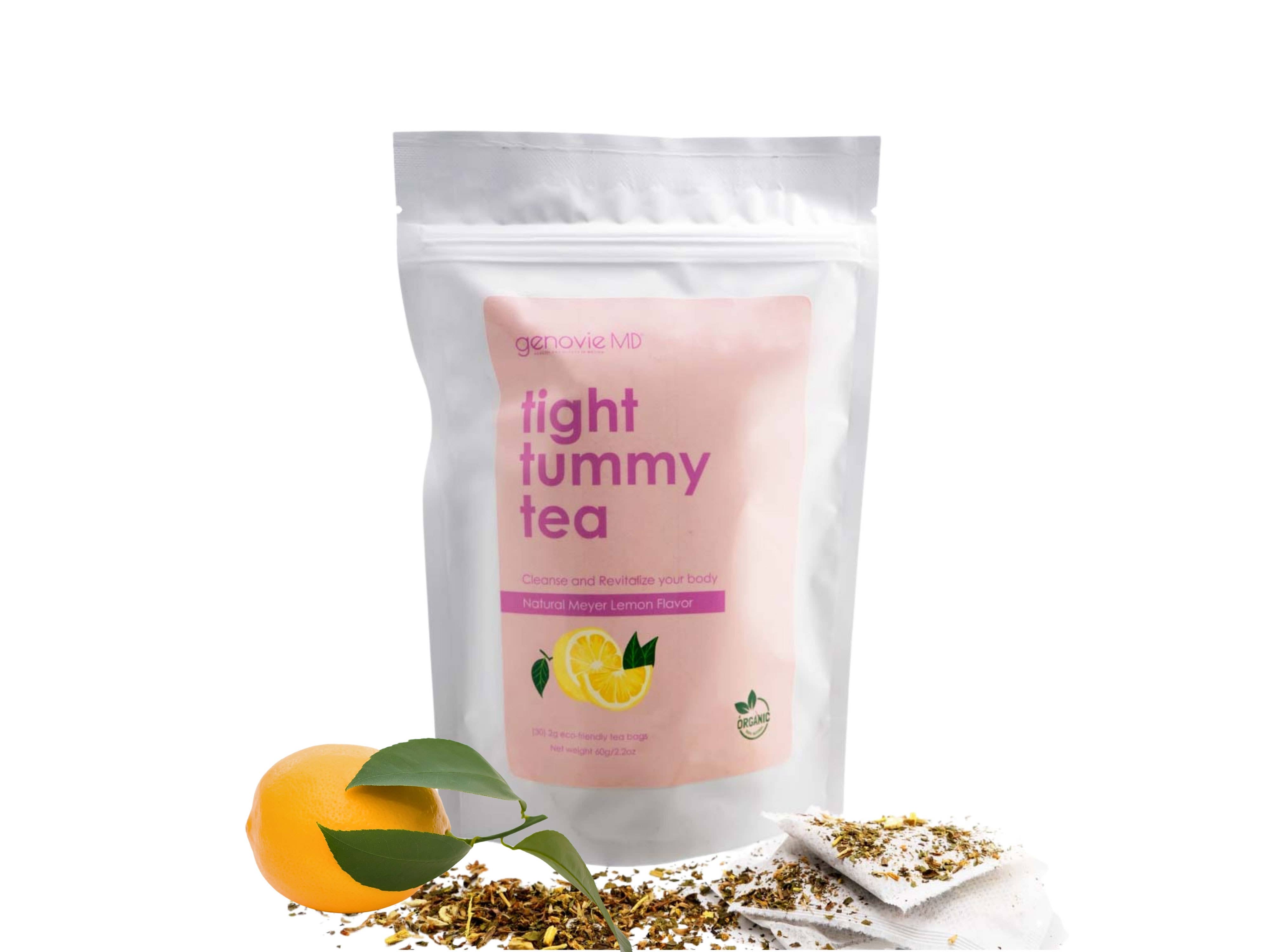 GenovieMD - Venta al por mayor Tés saludables/desintoxicantes - Tight Tummy Tea, 30 bolsitas de té por paquete, especificaciones orgánicas de té de hierbas4