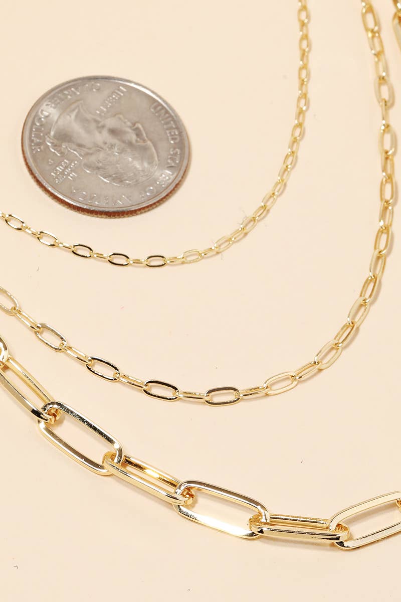 Anarchy Street - Wholesale Link & Chain Necklace - Triple Oval Chain Link Necklace1