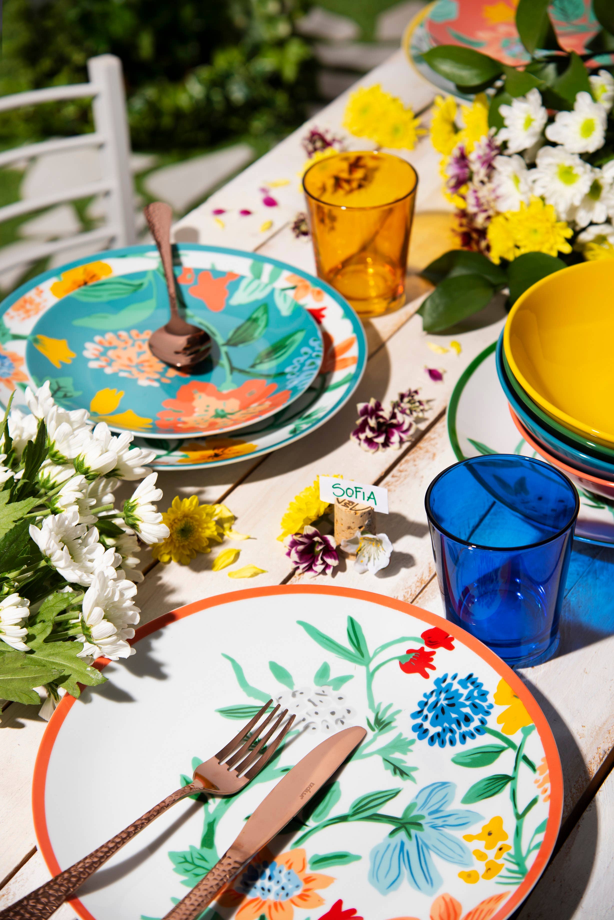 multicolour 12-Piece Dinnerware Set Eze Sur Mer for wholesale on Faire2