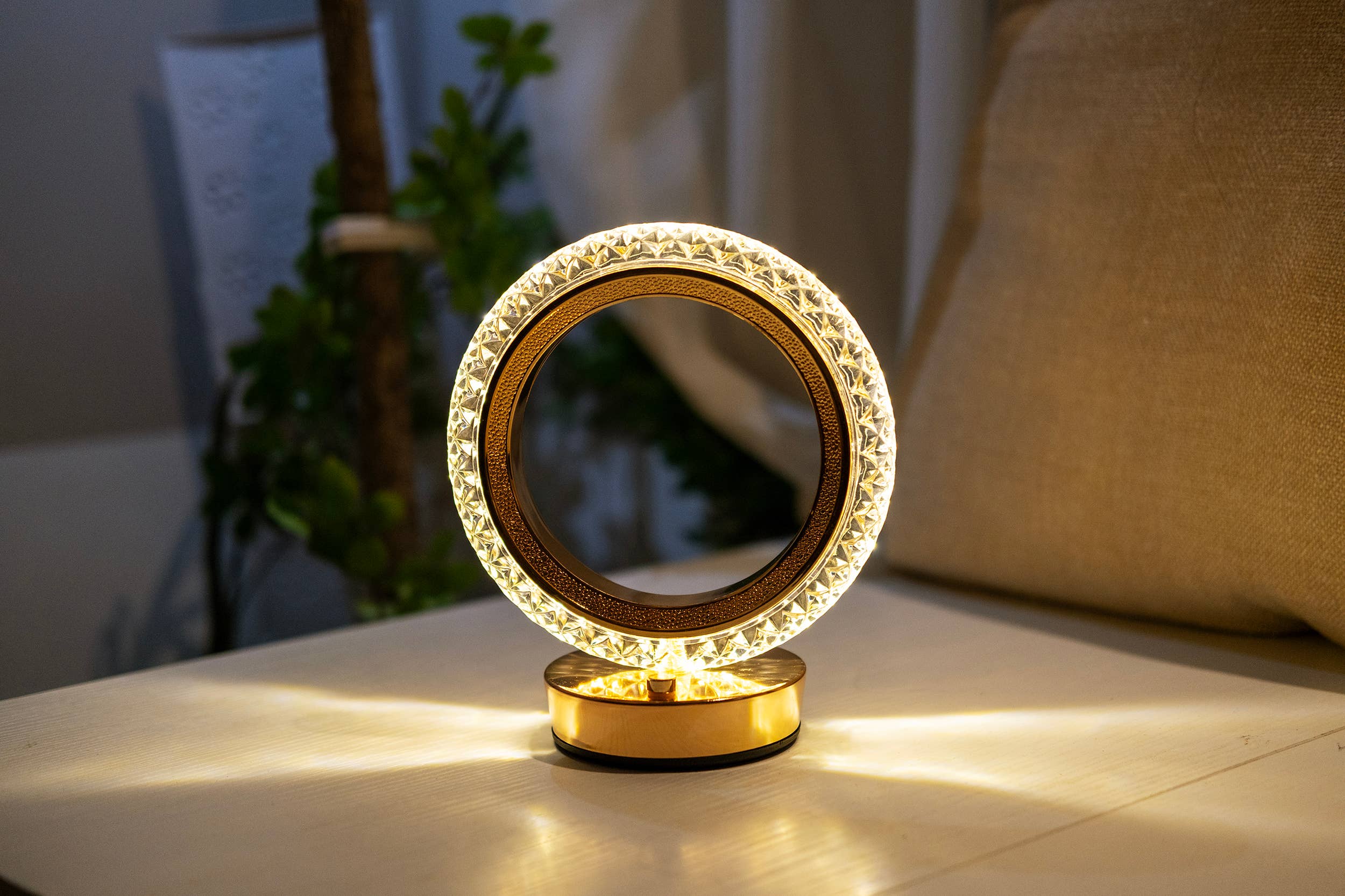 LAX Gadgets - Wholesale Accent/Desk Lamp - Night Stand LED Light with Ring design- Retail Packaging3