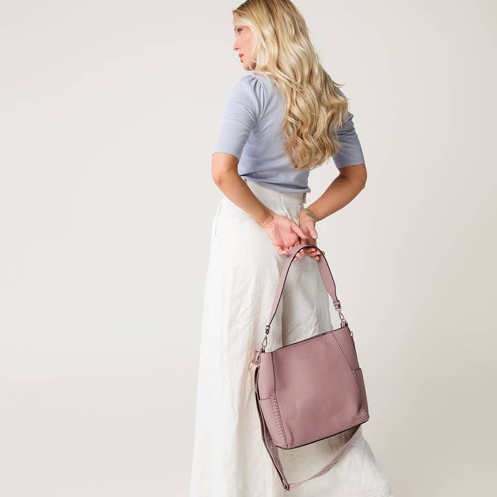 Jen & Co. - Wholesale Crossbody Bag - Women's - M2070 Penny 2-in-1 Bucket Bag w/ Guitar Strap