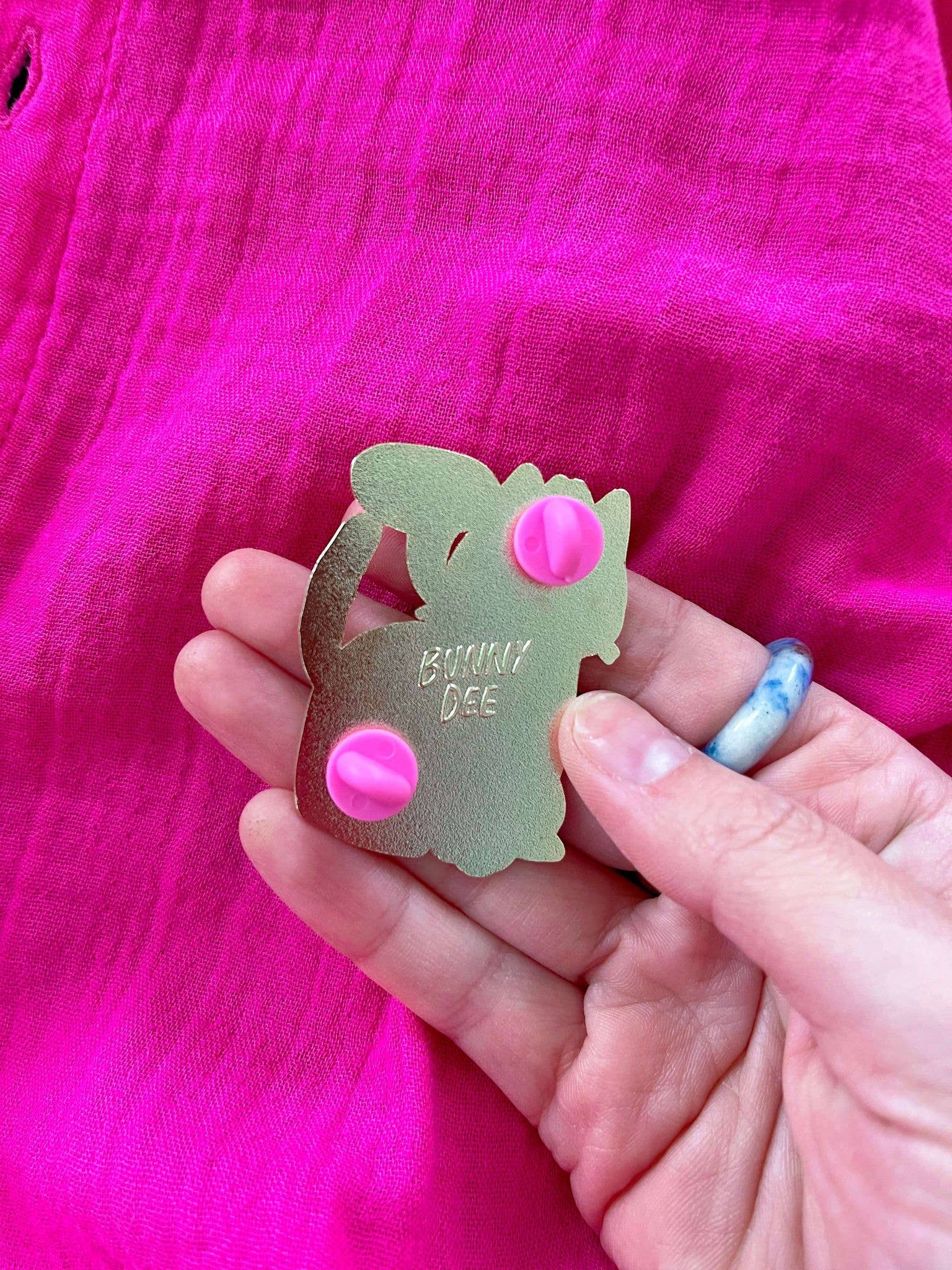 Bunny Dee - Wholesale Lapel Pin/Button - Meowdy the country cat hard enamel pin2