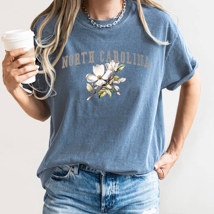 Refinery Number One LLC - Wholesale Screen Printed T-Shirt - Women's - North Carolina State Flower T-shirt