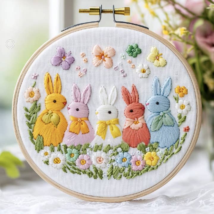 Bunny With Bow & Flowers for wholesale by Darby & Windsor