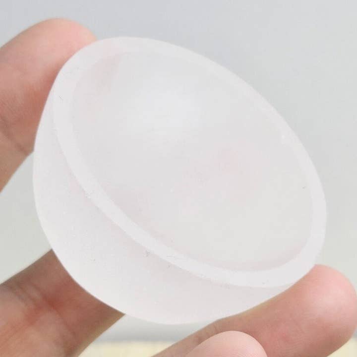 Selenite Bowl Round Matte 6 cm for wholesale by UNDERSUN.STORE