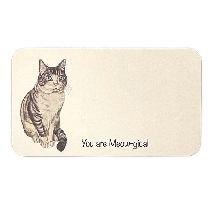 Pawsitive Notes- Rescued Tabby Cat (Lunch Box Notes) for wholesale by Woollybear Travels