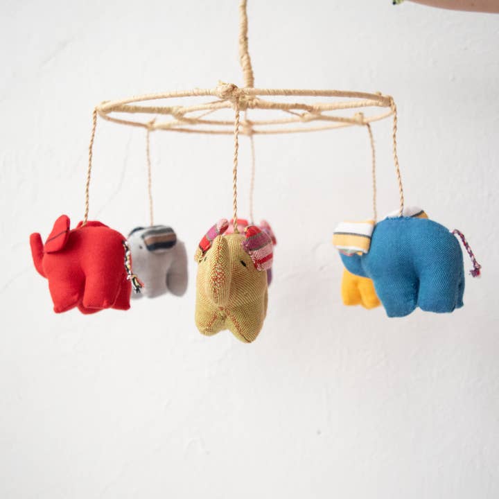 Amani ya Juu - Wholesale Baby Mobile - Kikoy Elephant Mobile1