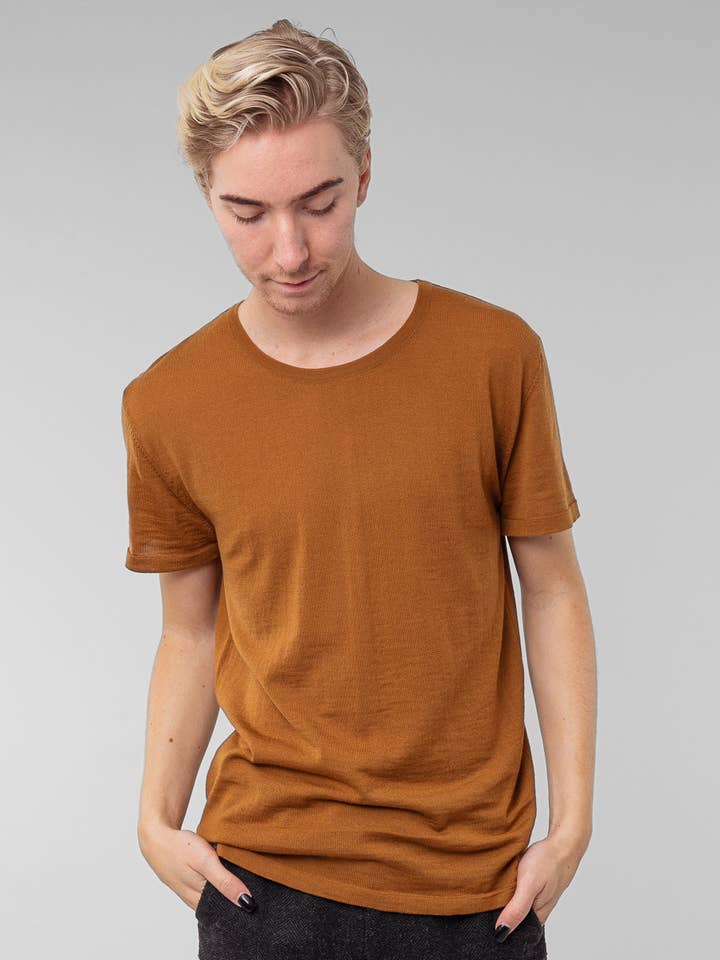 Camiseta clássica de lã merino por atacado de FOGG Gildeskal