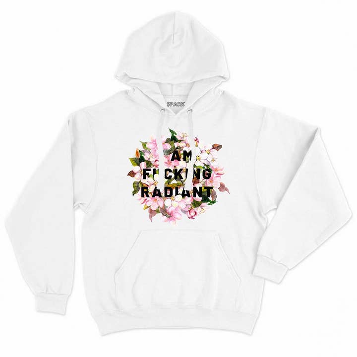 I Am F*cking Radiant Men's Feminist Hoodie for wholesale by The Spark Company