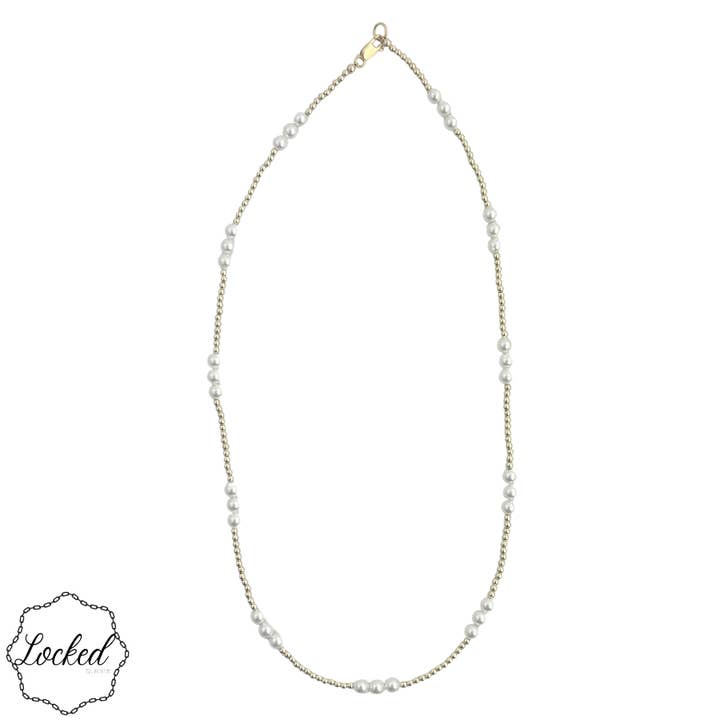 Goud Gevuld | Glazen Parel #145 voor wholesale door Locked by Lula 'n' Lee