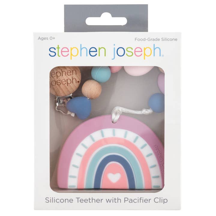 Stephen Joseph Gifts - Wholesale Teether (not clip-on) – Baby - Silicone Teether with Pacifier Clip1