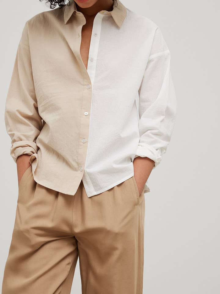 41134 - CHEMISE BOUTONNÉE COLOR BLOCK pour la vente par Grade & Gather