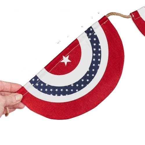 Factory Direct Craft - Wholesale Bunting/Garland -  American USA Flag Bunting Fabric and Jute Garland 5