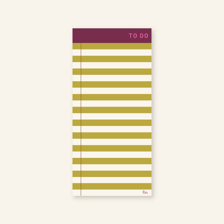 Fin Studio - Wholesale Notepad - Striped To-Do List Pad / DL Size