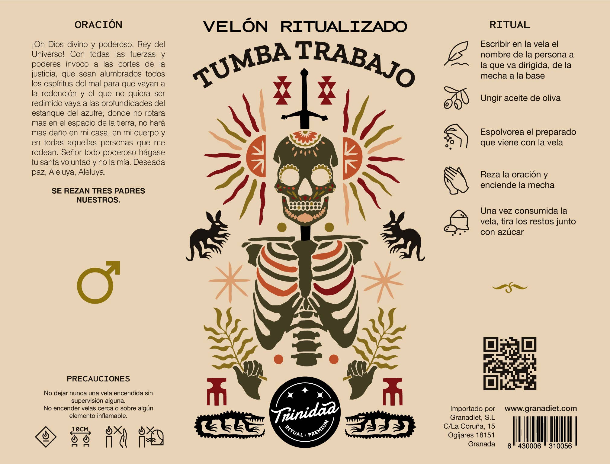 trinidad - Wholesale Votive Candle - Ritualized Candle Tomb Work2