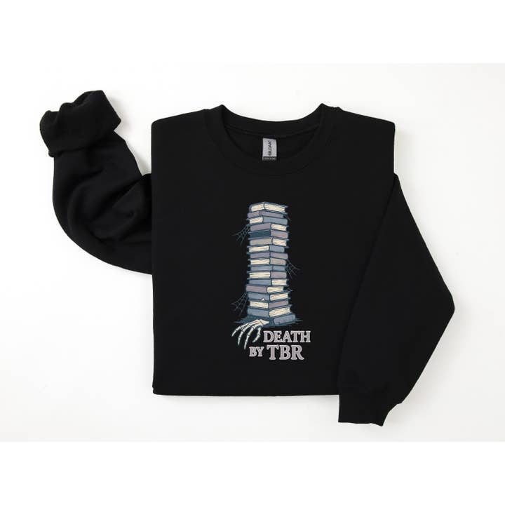 "Death by TBR" Verwaschenes Bequemes Sweatshirt für den Großhandel von The Obstinate Octopus