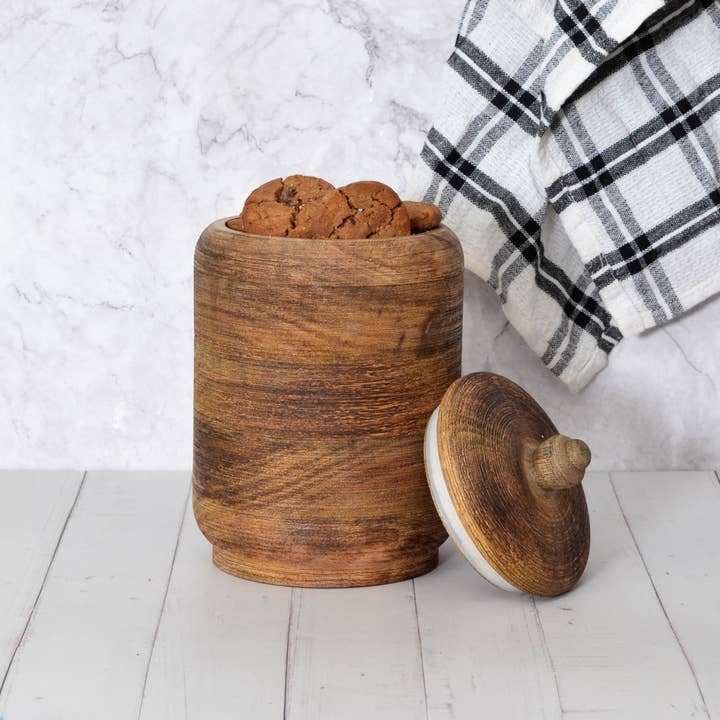 Rosha Living Inc - Wholesale Jar - Cedar storage jar large