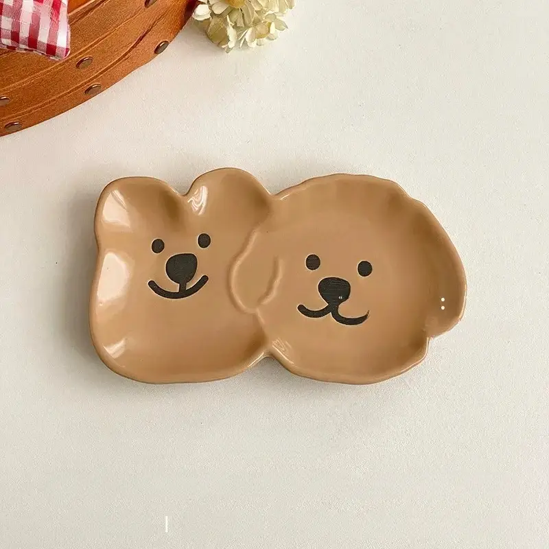 Otterware – wholesale Condiment/dip bowl – Cute Ceramic Dog & Bear Dipping Dishes (6 Styles)5