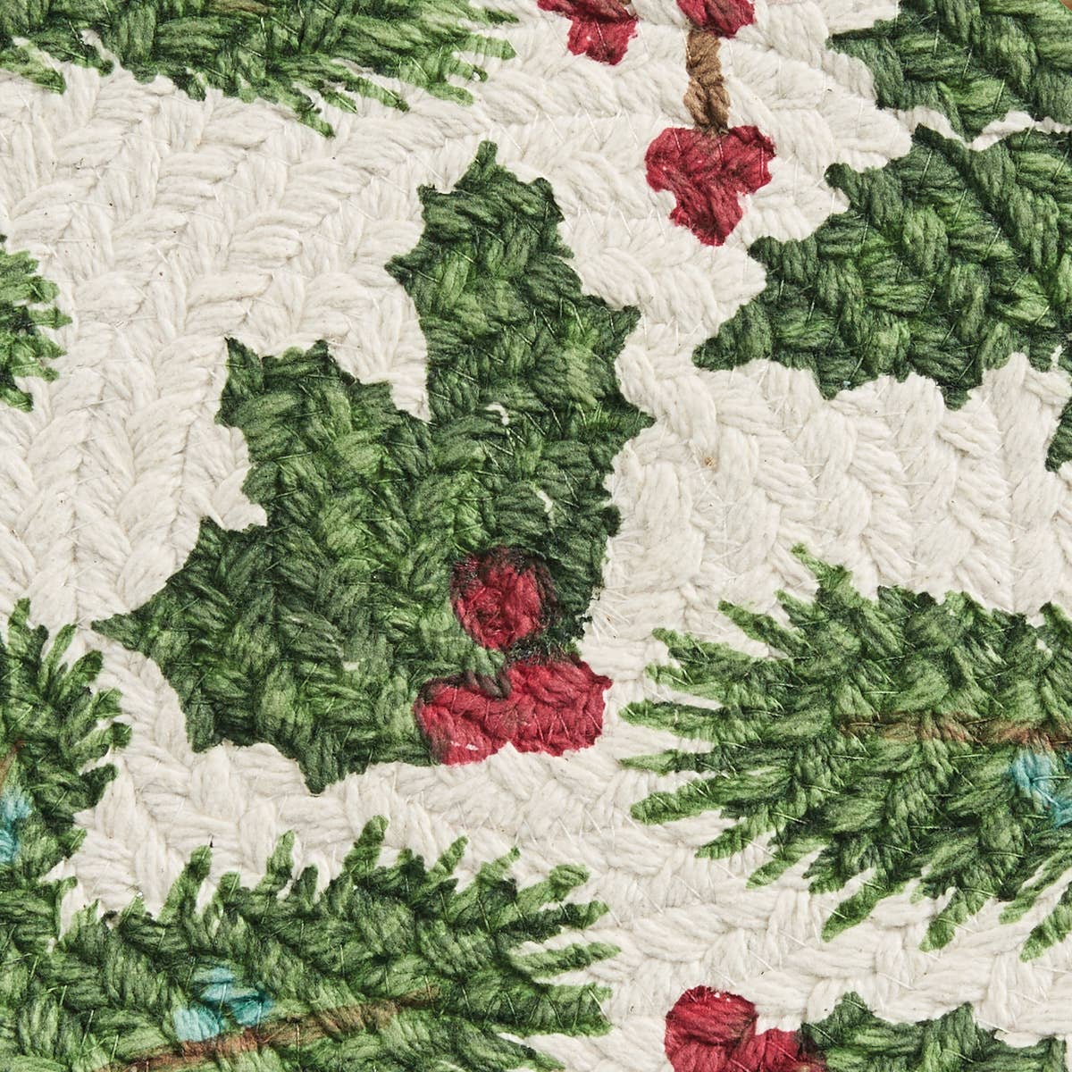Park Designs - Wholesale Trivet - Boughs Of Holly Printed Braided Trivet 8"3